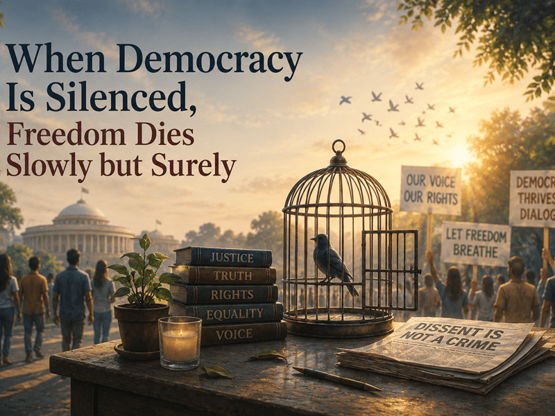 When Democracy Is Silenced, Freedom Dies Slowly but Surely